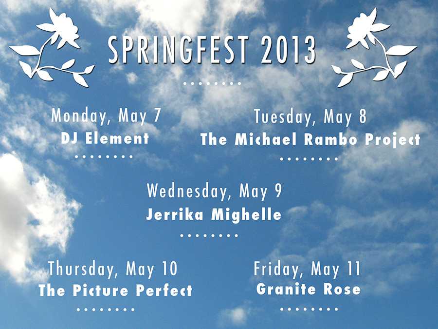 Springfest kicks off next week