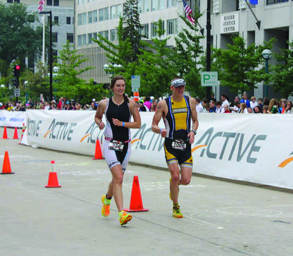 UW-Eau Claire students cross finish line