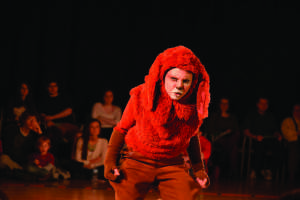 NOTHIN BUT A HOUND DOG: Claire Kafka Duda performed her role as Dog at the Haas Fine Arts Center's dance studio. She made her costume and designed her own makeup for the performance. Submitted