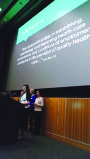 PRESENTATIONS: Nursing Capstone students present their evidence based on practice solutions to address real-life clinical issues on May 5 in Woodland Theater. Submitted