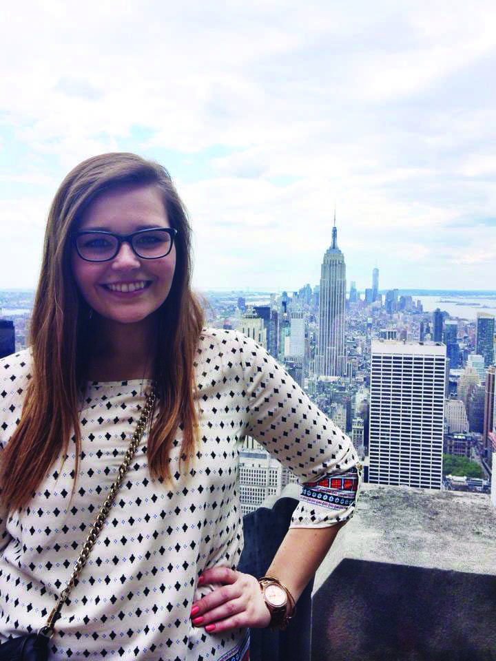 Kristina Bornholtz, News Editor of The Spectator, in New York City where she spent her summer as an intern.