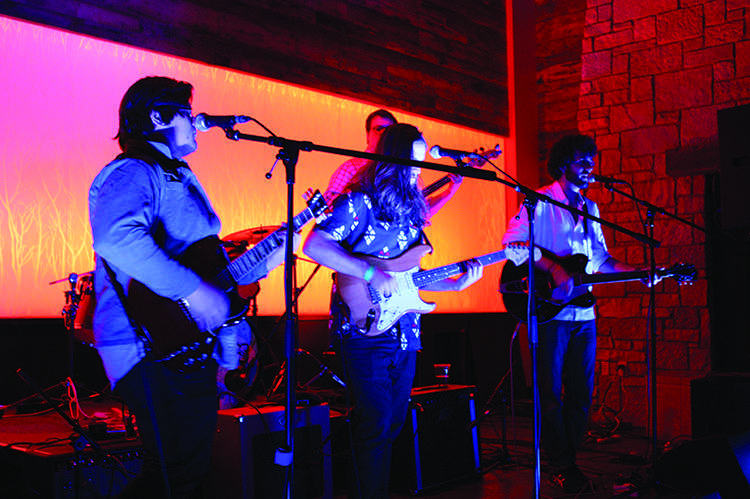 The Hi Matics jam out in The Cabin on Saturday night, entertaining the audience with their unique folk/indie rock style.