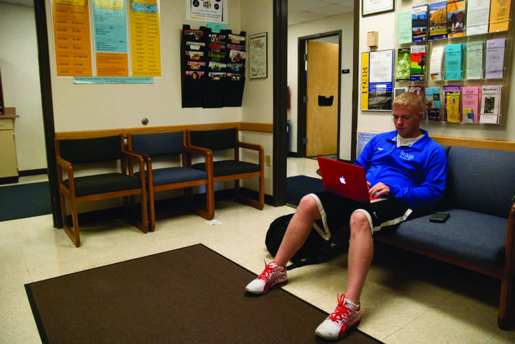 Freshman Ryan Battist came to Student Health Service for a physical and to see if he has asthma - a condition he said he thinks came from living in the dorms.