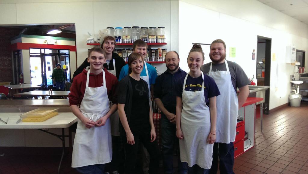 Members of the Secular Student Alliance volunteering at the Community Table November 16.