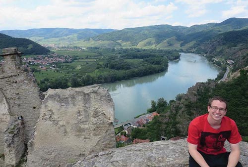  Junior Trace Osborn made a stop in Vienna, Austria while traveling around Central Europe, a trip that he hopes will not be his last venture abroad. - Submitted 