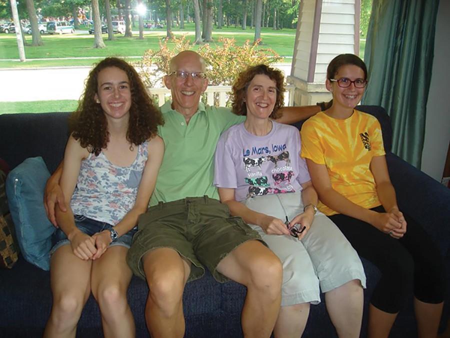 Gosling, far left, with her family at their home in Appleton before she left for her first semester in Eau Claire.