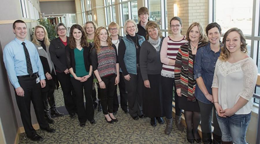 Pictured are students Hamer and Koenigsberg along with faculty members Dr. Ruth Cronje and Nora Airth-Kindree who all helped start the Community Connections Team at Marshfield Clinic and went on to start and be part of the new student organization, Community Care Allies.