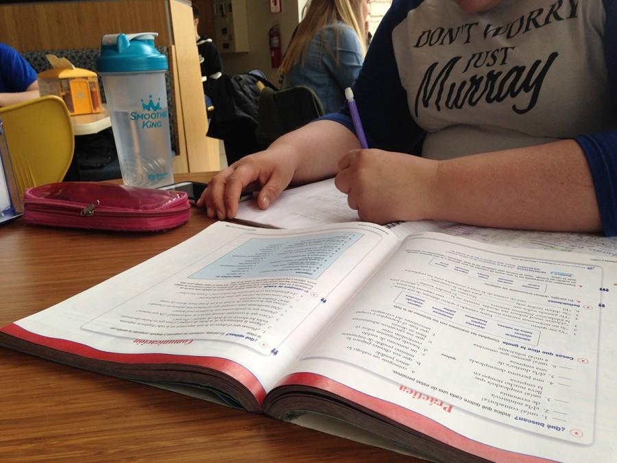 With finals looming, students are finding extra time throughout the day to study, including their lunch hours.