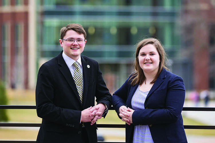 tudent body Vice President Jordan Mabin and Director of Intergovernmental Affairs Katy McGarry will be on the ballot for the 2016-2018 president and vice president position.