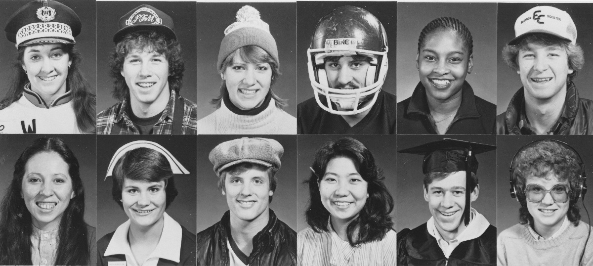 One of the University Senate’s guideposts is to increase enrollment of students of color by 20 percent. This photo, from the 1970s or 80s, shows a diverse range of students on campus at that time.