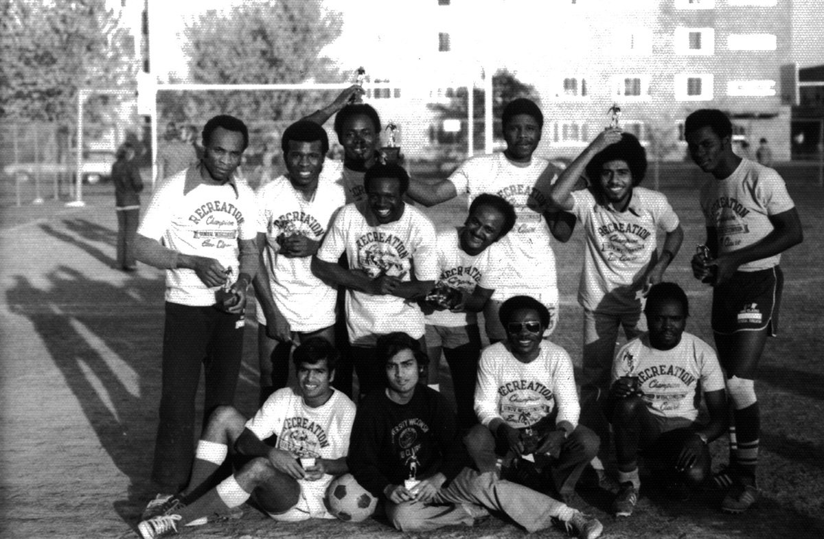Eau Claire offers a wide range of intramurals, including soccer. Here are the soccer team recreation champions circa 1970s-1980s.