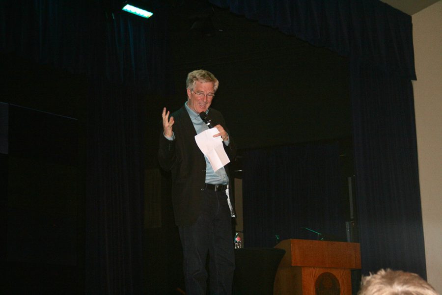 During his nearly two-hour speech, guidebook author and travel television host Rick Steves spoke about how America should take a more pragmatic approach to marijuana legislation, focused on harm reduction rather than criminalization. 