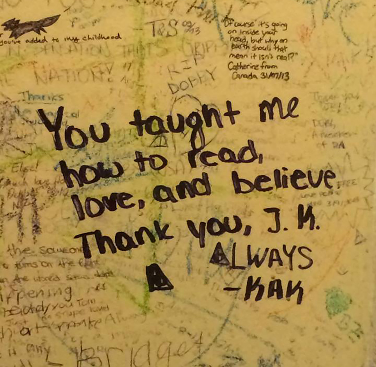 The wall in the Edinburgh bathroom.