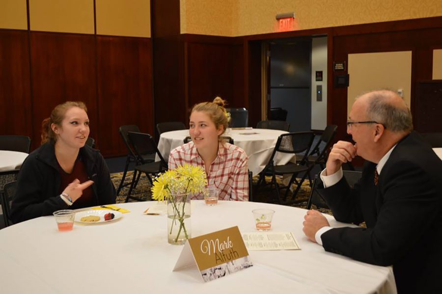 Students participated in conversation with recognized community members about jobs, their futures and their place in the world beyond college. (Submitted)