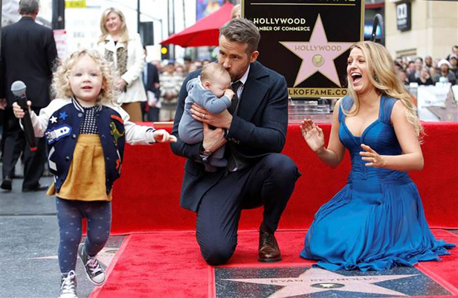 Ryan Reynolds and Blake Lively debut their children for the first time at Reynold’s Hollywood Walk Of Fame ceremony in December of 2016.