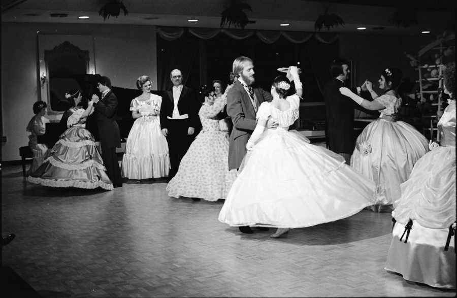 This April 1980 photo shows another group of couples dancing during the Viennese Ball.