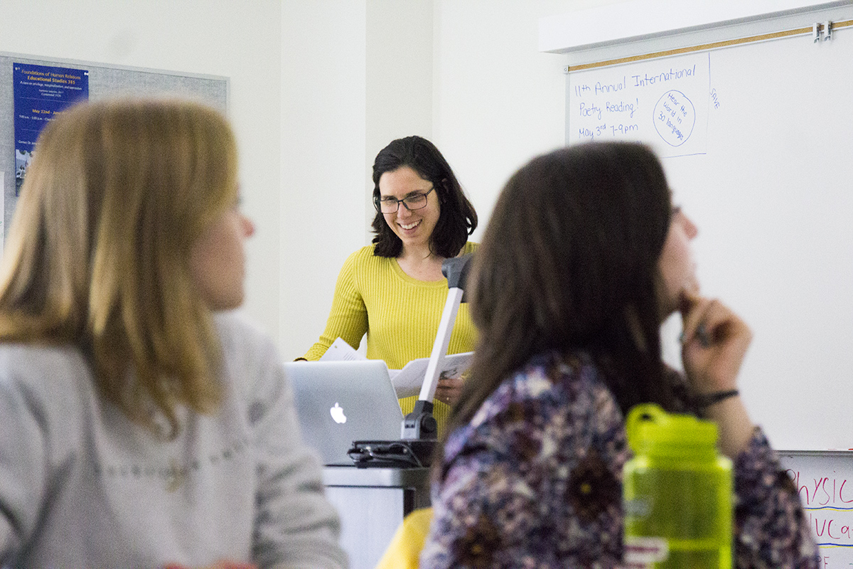 Professor Jessica Miller teaches French 430, which focuses on French language diversity around the world. 