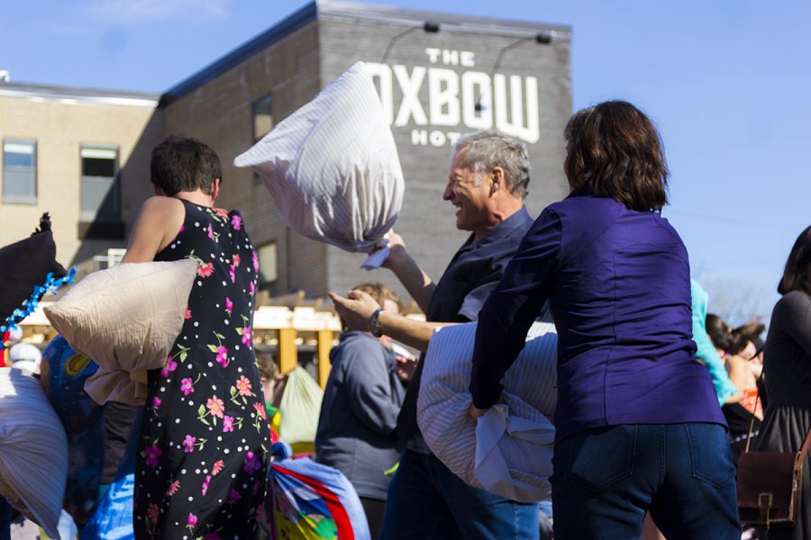Eau Claire celebrates April Fools’ Day with citywide pillow fight