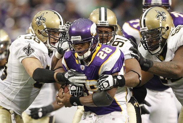  Adrian Peterson has been member of the Minnesota Vikings for his entire career before signing with the New Orleans Saints in the offseason. 