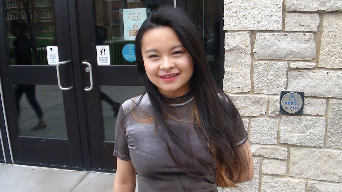 President of the Chinese Culture Club and international student, Zhenyu Zhou, has attended UW-Eau Claire for three years. She originally came from the metropolitan city of Kunming in South China and views the International Folk Fair as an opportunity for students to represent their cultures in a truthful and engaging manner.