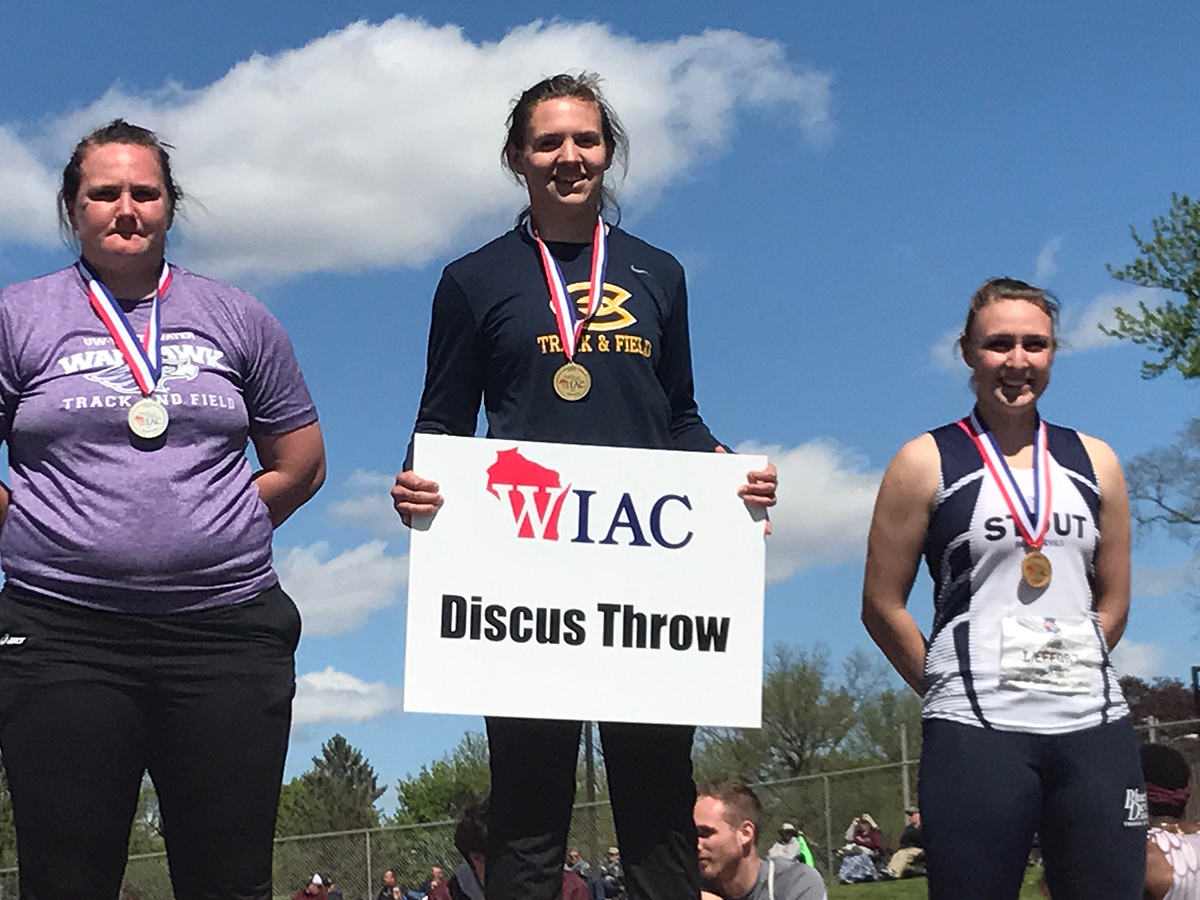 Erica Oawster, a sophomore on the track and field team, is currently ranked fifth in the nation for discus and doesn’t plan on stopping there.