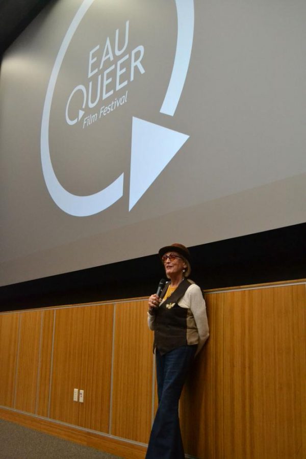 Kate Bornstein answered questions from audience members about the film “Saturday Church.” 