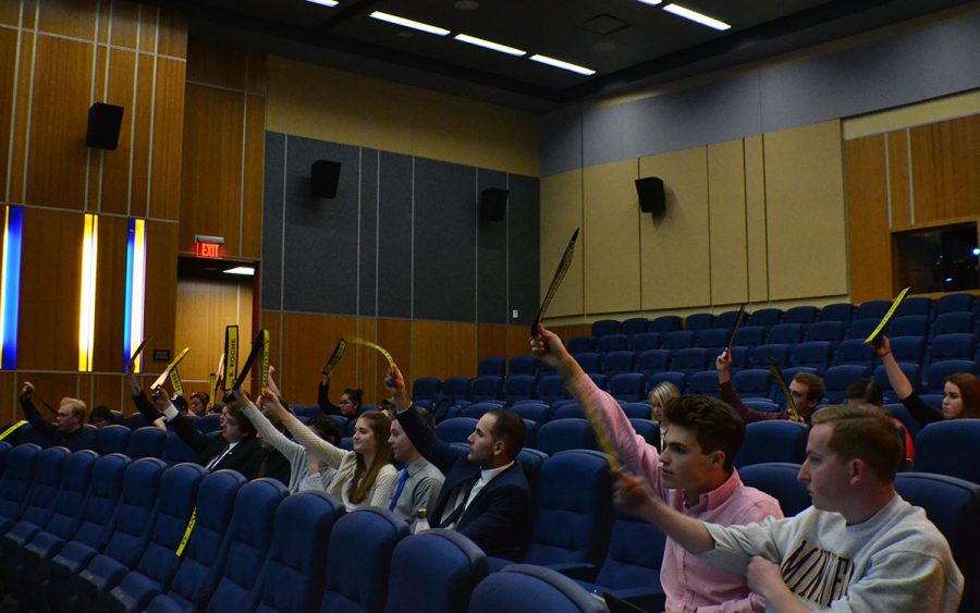 The 61st Session of Student Senate passed three bills on Monday evening. One will allocate $71,540 to the Confluence Arts Center to pay for the LED lighting in the building.