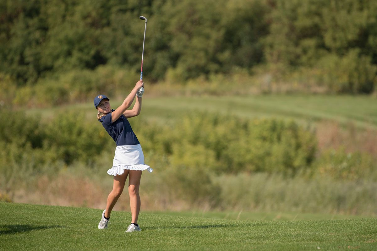 The UW-Eau Claire women’s golf team competes in the Mad Dawg Invite at the Stevens Point Country Club over the weekend where they finished fifth. 