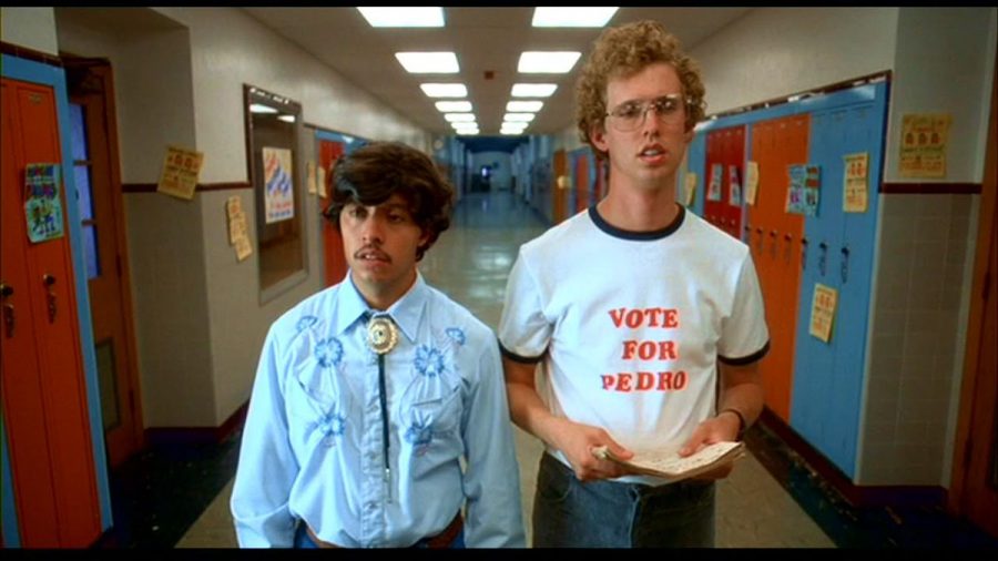  In the classic comedy, “Napoleon Dynamite,” Jon Heder stars as a socially awkward 16-year-old trying to navigate the ups and downs of high school while balancing a hectic home life. 