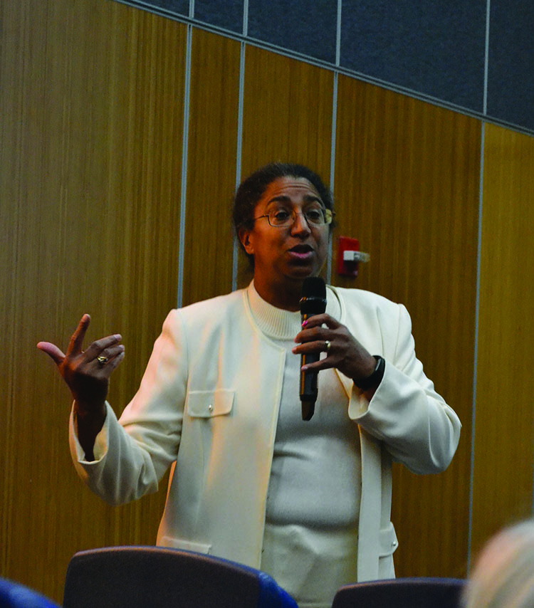 Professor Selika Ducksworth-Lawton’s presentation was part of the ‘WWI and America’ series to commemorate 100 years since the U.S. entered the war. 
