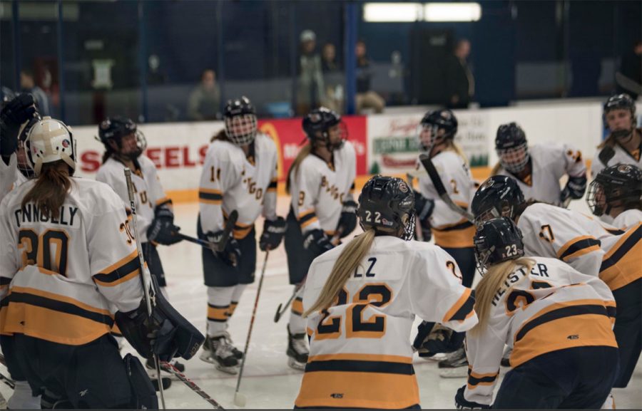 UW-Eau Claire womens hockey tied St. Norbert College on Friday 1-1, and skated past Marian on Saturday in a score of 1-0. 