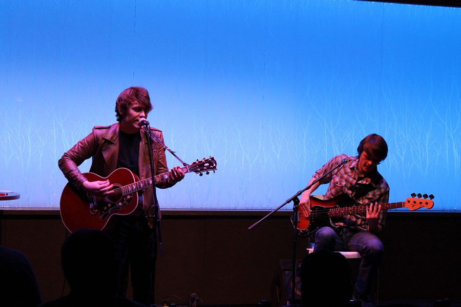 Trapper Schoepp and brother, Tanner Schoepp, performed original, co-written songs together to tell stories of their experiences.