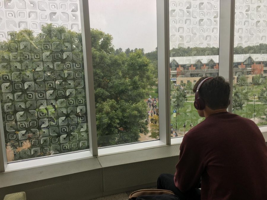 Huling takes a break from class to enjoy a unique genre of music.  