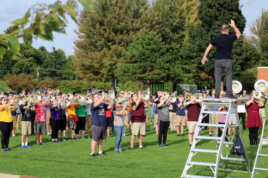 Due to demand, director Dr. Dickerson allowed more students to join BMB, making it the largest marching band in the midwest. 