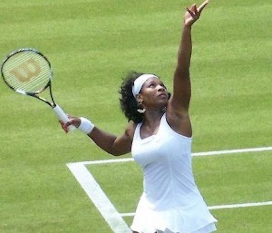 According to olympic.org, Serena Williams was coached in tennis from a young age by her father and won her first U.S. Open title at age 18. 