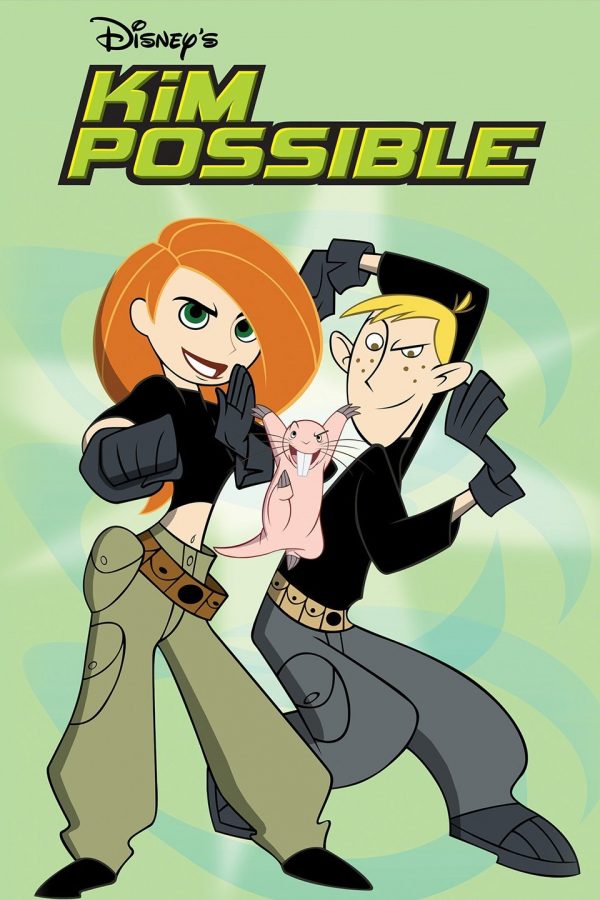 Kim Possible, Ron Stoppable, and Rufus about to fight the bad guys.