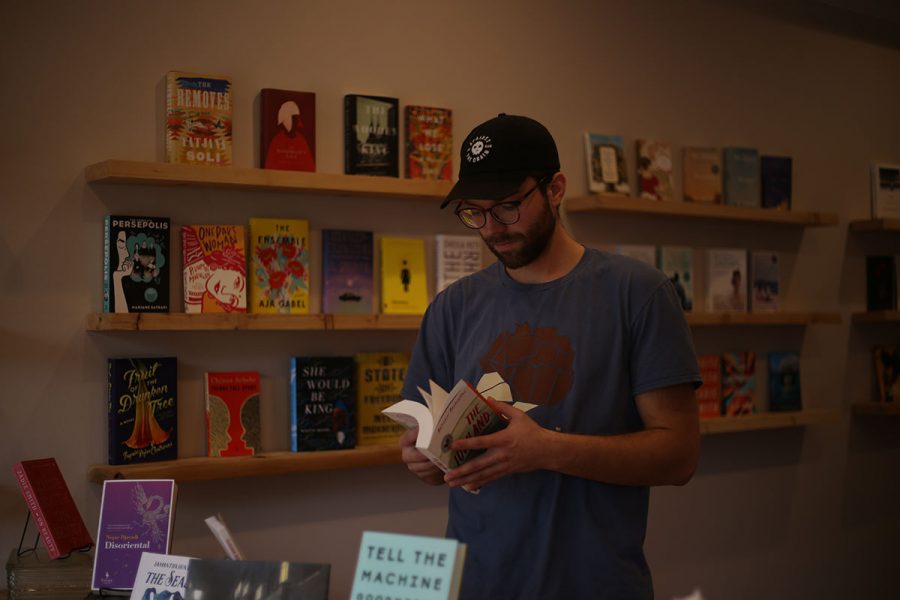 The Eau Claire community flipped through the variety of books while coffee and waffles were served on the side.