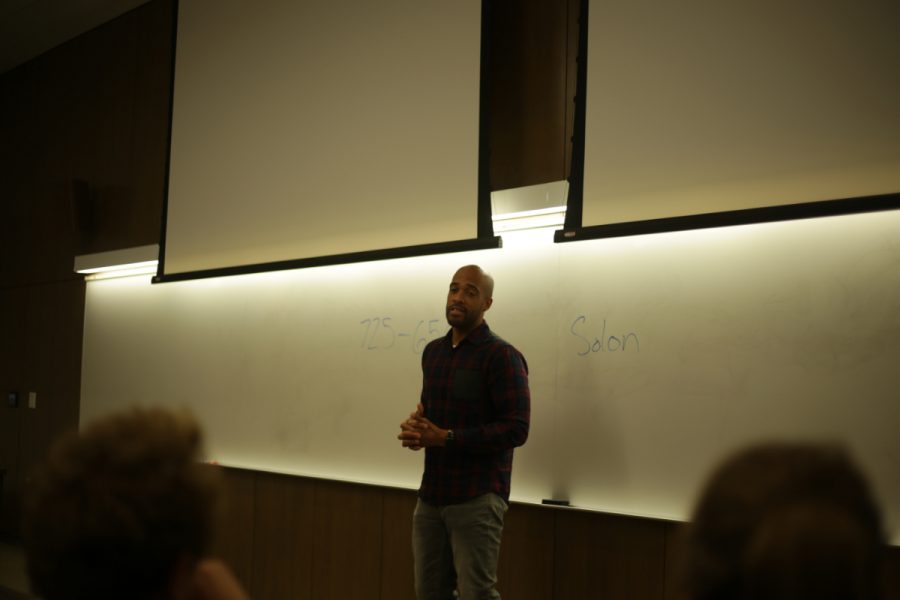 Mandela Barnes, Democratic candidate for lieutenant governor, spoke with UW-Eau Claire students in Centennial hall last Tuesday, Oct. 2. 