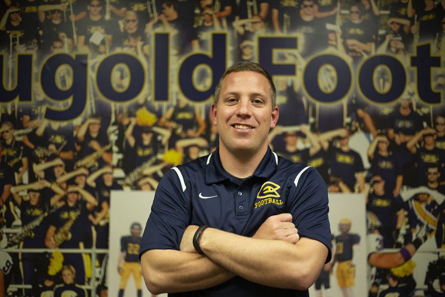 New UW-Eau Claire football coach Wesley Beschorner poses for a photo. 