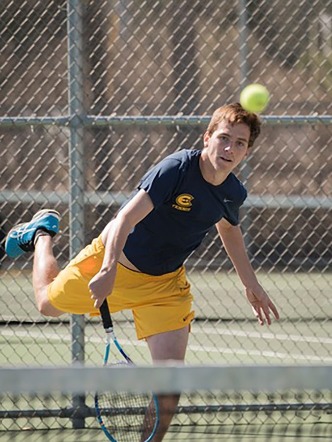 Washington University defeated the UW-Eau Claire men’s tennis team with a 9-0 victory April 5, but Blugolds achieved a 6-3 win against Principia College the next day.
