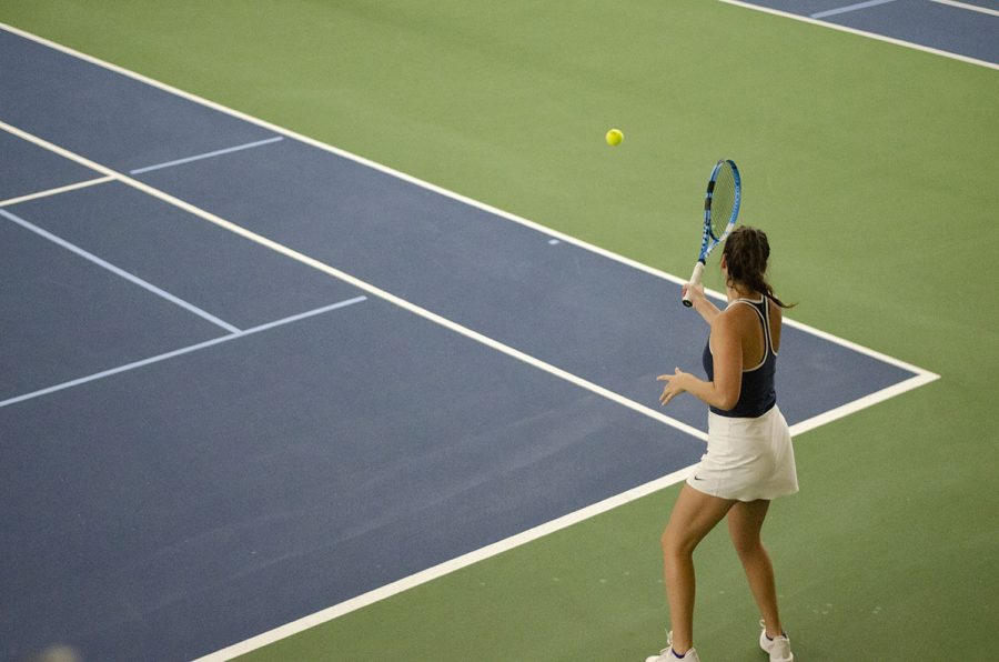 The Blugold women’s tennis team hosted UW-Whitewater last Friday and UW-River Falls and St. Benedict’s on Saturday, coming away with a 2-1 weekend. 