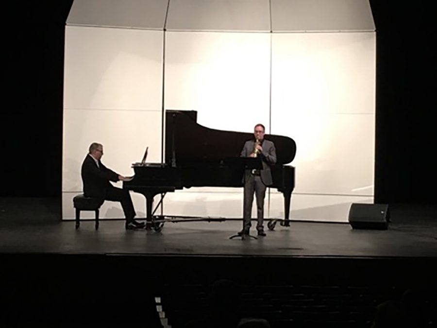 The Spectator  
Nicholas Phillips, a professor of music, and Alastair Wright, a lecturer of music perform the piece “Chinese Ancient Dances.”