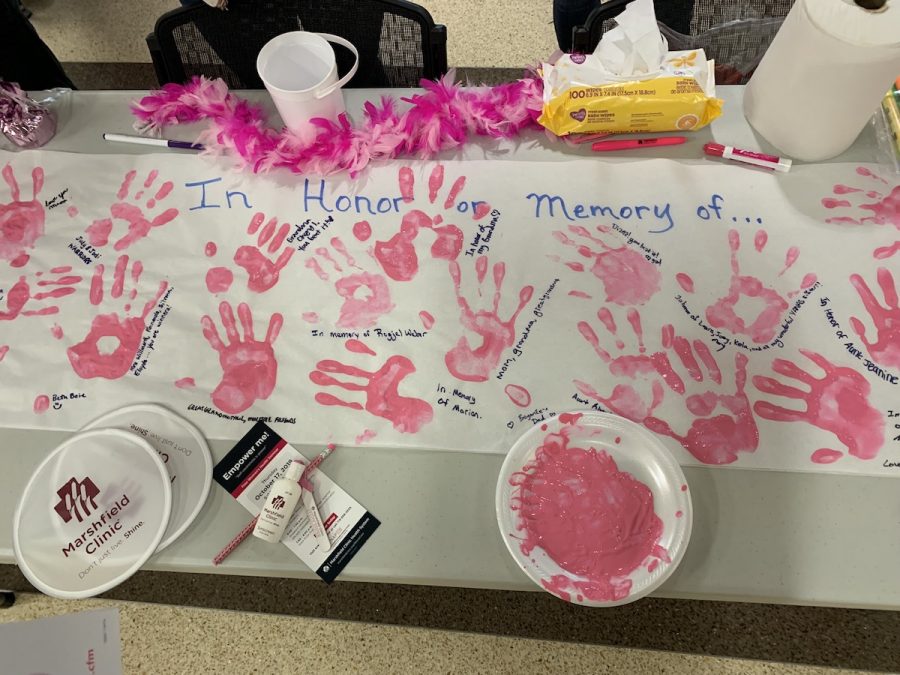 “I’ve seen the hardships of breast cancer, but I’ve also seen how people grew from it,” Wusterbarth said. “It’s awesome how everybody works together as a team. We all just came together to spread awareness around campus.”