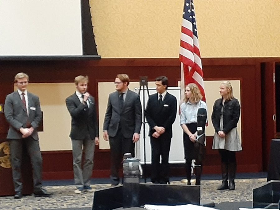 DuChene, Delp, Lappe, Olsen, Prellwitz, and Zember discuss the Computer Science Task Force Committee during Open Forum.