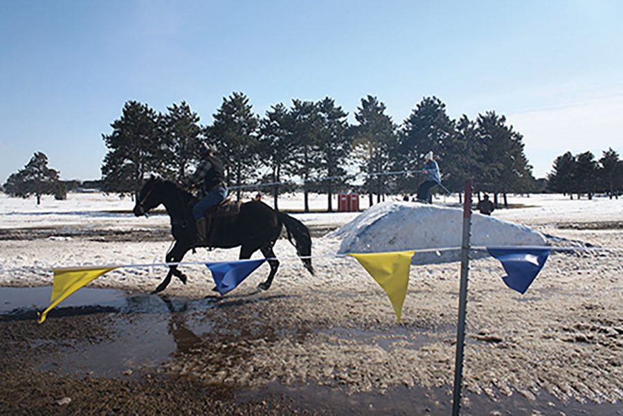 Skijoring, which is derived from the Norwegian word “ski driving,” originated back when animals were still used as a basic form of transportation. The event involves a skier, rider and a horse.