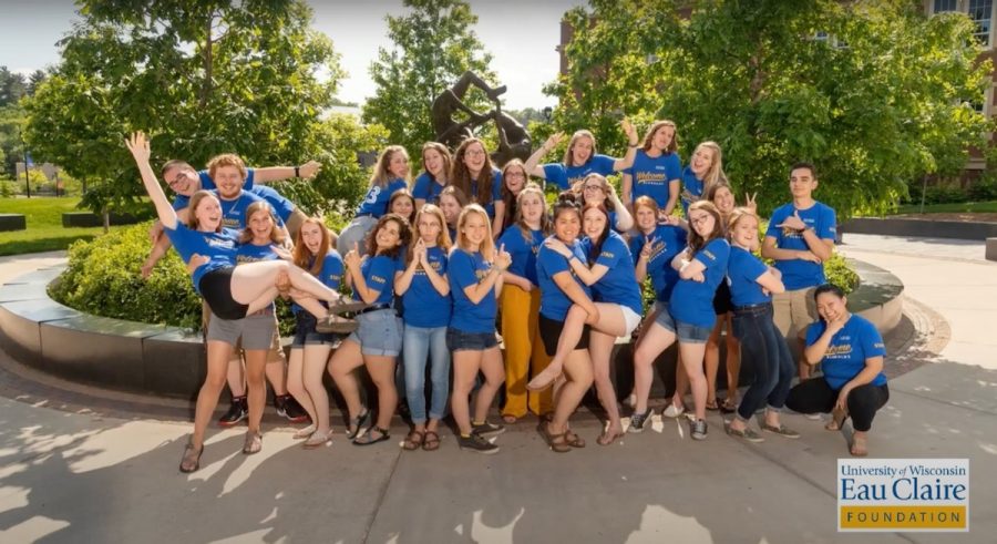 Greta Zwicker, who is pictured working at summer 2019 orientation, was one of the students to receive aid from the UW-Eau Claire Foundation’s COVID-19 Emergency Relief Fund.