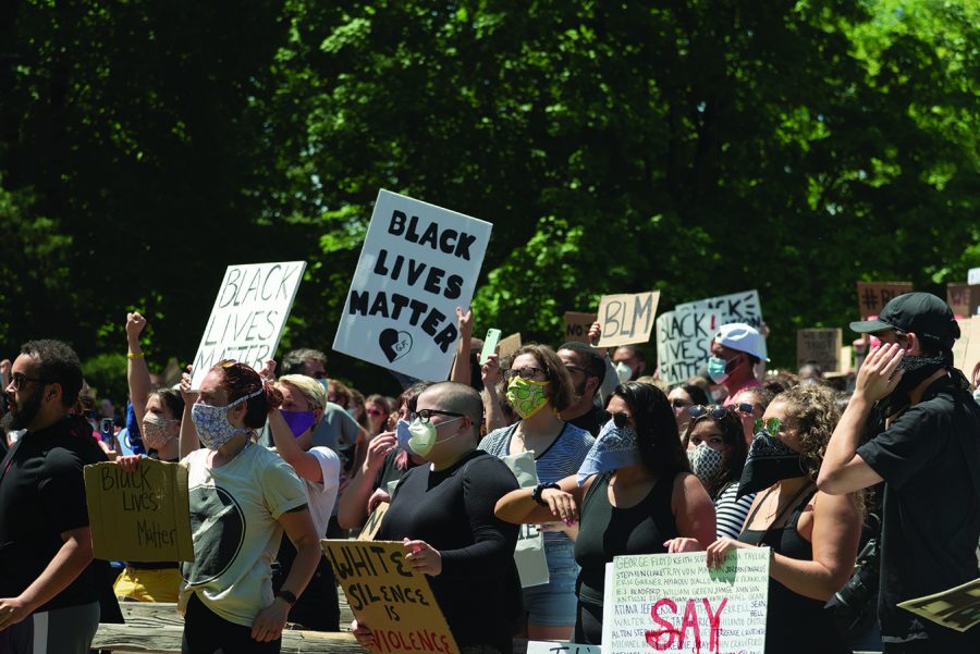 The people of Eau Claire organized a protest on Sunday, May 31 in honor of black lives being taken by police brutality. The peaceful protest started at 12 p.m. at Phoenix Park and ended at Owen Park.