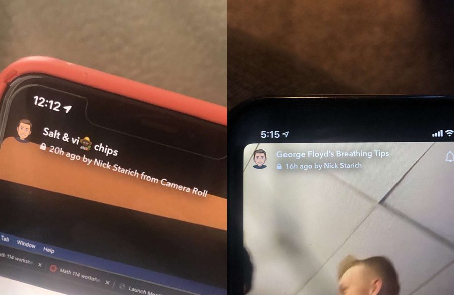 Photos of a student’s private Snapchat stories, titled with racist language, surfaced on and exploded across social media on the evening of Feb. 6.