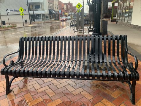 Pictured is the bench where Ryan and Katie, two former friends, reconnect from episode one: Downtown.