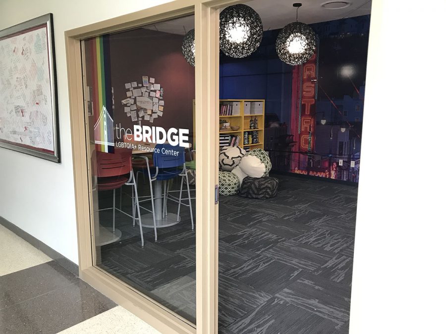  The Bridge, on the second floor of Davies Center, offers a safe community space for LGBTQ students.